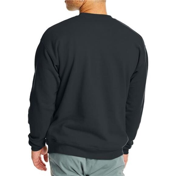 Men's Ecosmart Fleece Sweatshirt, Cotton-blend Pullover, Crewneck Sweatshirt - Picture 2 of 6